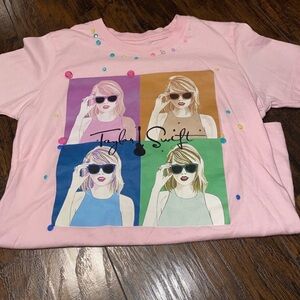 Homemade Pink Graphic Kids Tee Taylor Swift